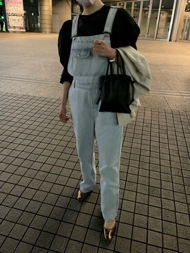 「Omekashi（オメカシ）のアイテム（オールインワン・サロペット）」を使った、yukaさん（レディース・157cm）の春コーディネート