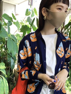 「CRAP EYEWEAR(クラップアイウェア)のアイテム」を使った、miraさん(レディース・161cm)の夏コーディネート