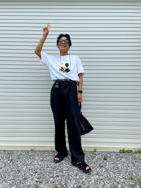 「URBAN RESEARCH Sonny Label（アーバンリサーチサニーレーベル）のアイテム（サンダル）」を使った、拓郎さん（メンズ・165cm）の夏コーディネート