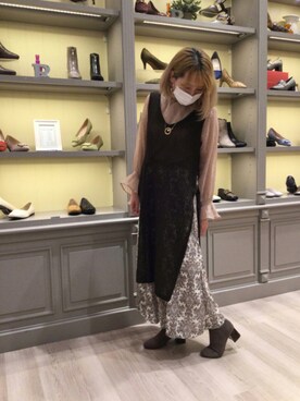 「ORiental TRaffic（オリエンタルトラフィック）のアイテム（ブーツ）」を使った、WAららぽーとエキスポシティ店さん（レディース・160cm）の秋コーディネート