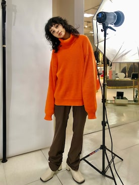 「G.V.G.V.（ジーヴィージーヴィー）のアイテム」を使った、蒼葉えるさん（レディース・166cm）の冬コーディネート