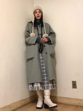 「CIEL'AIR（シエルエアー）のアイテム」を使った、蒼葉えるさん（レディース・166cm）の冬コーディネート