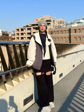 「PRANK PROJECT（プランクプロジェクト）のアイテム（パンツ）」を使った、蒼葉えるさん（レディース・166cm）の春コーディネート