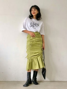 「wc JAPAN（ダブルシージャパン）のアイテム」を使った、蒼葉えるさん（レディース・166cm）の秋コーディネート