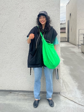 「ROARK REVIVAL（ロアークリバイバル）のアイテム」を使った、蒼葉えるさん（レディース・166cm）の春コーディネート