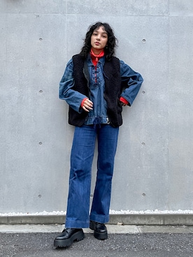 「PERSON'S（パーソンズ）のアイテム（トップス）」を使った、蒼葉えるさん（レディース・166cm）の冬コーディネート