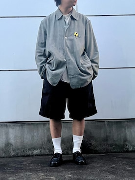 「KLEMAN（クレマン）の＜KLEMAN＞ PADRE/シューズ（モカシン/デッキシューズ）」を使った、Rockyさん（メンズ・177cm）の夏コーディネート