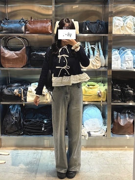 「R&E（アールアンドイー）のアイテム」を使った、sakuraさん（レディース・164cm）の春コーディネート