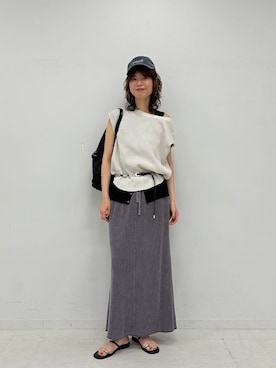 「FRAMeWORK（フレームワーク）のアイテム（バッグ）」を使った、Minamiさん（レディース・168cm）の夏コーディネート