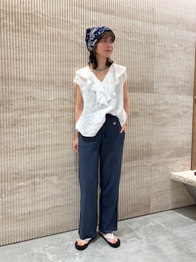 「FRAMeWORK（フレームワーク）のアイテム」を使った、Minamiさん（レディース・168cm）の夏コーディネート
