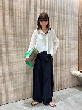 「FRAMeWORK（フレームワーク）のアイテム（パンツ）」を使った、Minamiさん（レディース・168cm）の春コーディネート
