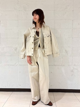 「FRAMeWORK（フレームワーク）のアイテム（ジャケット/アウター）」を使った、Minamiさん（レディース・168cm）の春コーディネート