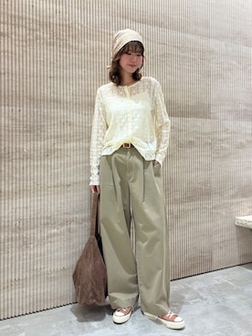 「FRAMeWORK（フレームワーク）のアイテム（シューズ）」を使った、Minamiさん（レディース・168cm）の夏コーディネート