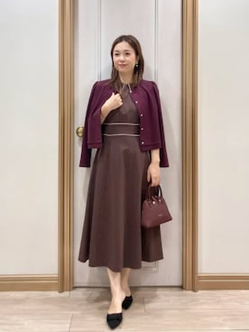 「アイテム（イヤリング）」を使った、TOCCA Officialさん（レディース・154cm）の秋コーディネート