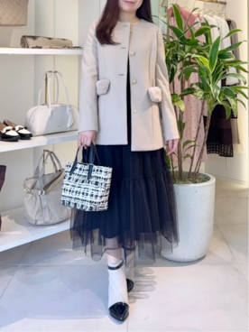 「TOCCA（トッカ）のアイテム（ジャケット/アウター）」を使った、TOCCA Officialさん（レディース・156cm）の秋コーディネート