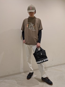 「ADABAT STREAM（アダバットストリーム）のアイテム」を使った、シンさん（メンズ・176cm）の夏コーディネート