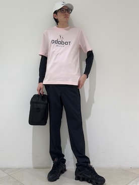 「adabat（アダバット）のアイテム」を使った、シンさん（メンズ・176cm）の夏コーディネート
