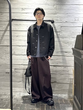 「HARE（ハレ）のAMIショルダーBAG(HARE)（ショルダーバッグ、ブラック系）」を使った、kztstyleさん（メンズ）の夏コーディネート