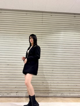 「ZARA（ザラ）のアイテム（テーラードジャケット、ブラック系）」を使った、みなさん（メンズ・177cm）の春コーディネート
