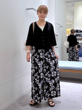 「GLOBAL WORK（グローバルワーク）のアイテム」を使った、みずほさん（レディース・154cm）の夏コーディネート