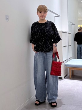 「GLOBAL WORK（グローバルワーク）のアイテム」を使った、みずほさん（レディース・154cm）の夏コーディネート