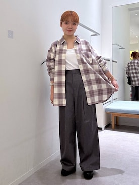 「GLOBAL WORK（グローバルワーク）のアイテム（トップス）」を使った、みずほさん（レディース・154cm）の秋コーディネート