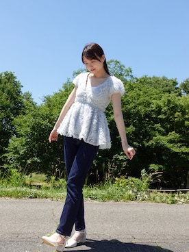 「polaura（ポローラ）のアイテム」を使った、chanmii9さん（レディース・162cm）の夏コーディネート
