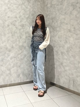 「GOGOSING（ゴゴシング）のアイテム」を使った、madocaさん（レディース・158cm）の夏コーディネート