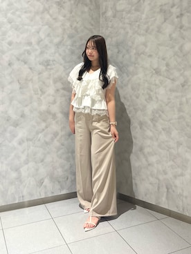 「RANDA（ランダ）のアイテム」を使った、madocaさん（レディース・158cm）の夏コーディネート