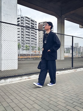 「URBAN RESEARCH DOORS（アーバンリサーチドアーズ）のアイテム（ニットキャップ/ビーニー、ブラック系）」を使った、muk69rockさん（メンズ・176cm）の夏コーディネート