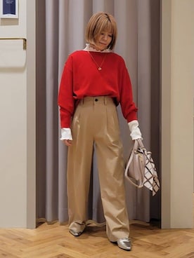 「COUP DE CHANCE（クードシャンス）のアイテム」を使った、YOSIさん（レディース・152cm）の冬コーディネート