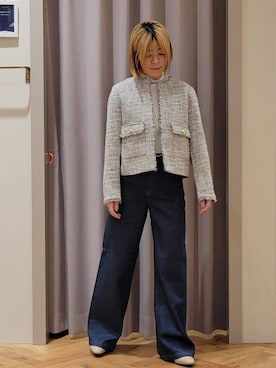 「SOMETHING（サムシング）のアイテム（パンツ）」を使った、YOSIさん（レディース・152cm）の春コーディネート