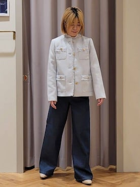 「SOMETHING（サムシング）のアイテム（パンツ）」を使った、YOSIさん（レディース・152cm）の冬コーディネート