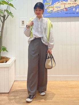 「SOUP（スープ）のアイテム（トップス）」を使った、mikaさん（レディース・158cm）の春コーディネート