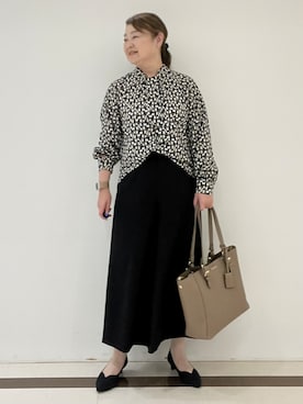 「Reflect（リフレクト）のアイテム（パンツ）」を使った、Hiroさん（レディース・158cm）の秋コーディネート