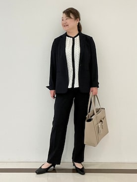 「Reflect（リフレクト）のアイテム（パンツ）」を使った、Hiroさん（レディース・158cm）の春コーディネート