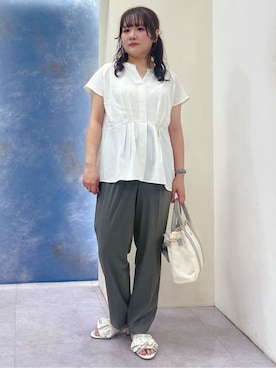 「Lee（リー）のアイテム（トートバッグ）」を使った、みことさん（レディース・150cm）の夏コーディネート