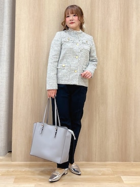 「grove（グローブ）のアイテム（パンツ）」を使った、みことさん（レディース・150cm）の冬コーディネート