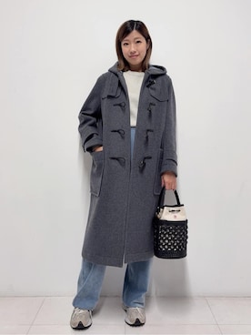 「アイテム（ダッフルコート）」を使った、Nishijimaさん（レディース・156cm）の秋コーディネート