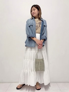 「NE QUITTEZ PAS!（ヌキテパ）のアイテム」を使った、Nishijimaさん（レディース・156cm）の春コーディネート