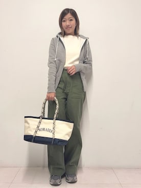 「NOMADIS（ノマディス）のアイテム」を使った、Nishijimaさん（レディース・156cm）の冬コーディネート