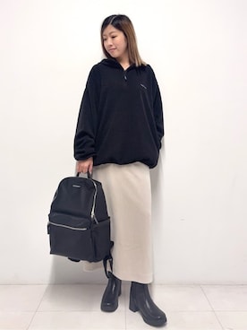 「THOUSAND MILE（サウザンドマイル）のアイテム」を使った、Nishijimaさん（レディース・156cm）の冬コーディネート