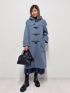 「アイテム（ダッフルコート）」を使った、Nishijimaさん（レディース・156cm）の秋コーディネート