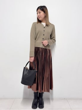 Nishijimaさん（レディース・156cm）の冬コーディネート