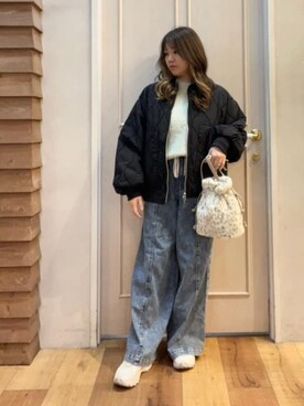 「DRESKIP（ドレスキップ）のアイテム」を使った、mさん（レディース・151cm）の冬コーディネート