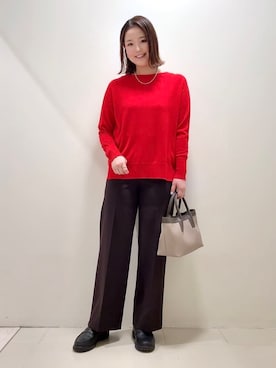 「アイテム（ピーコート）」を使った、YUIさん（レディース・160cm）の冬コーディネート