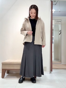 「UNTITLED（アンタイトル）のアイテム（ブルゾン）」を使った、YUIさん（レディース・160cm）の冬コーディネート