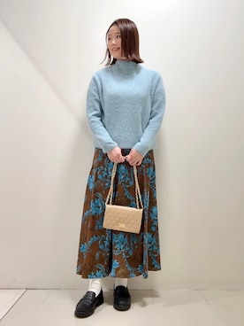 「アイテム（ダウンジャケット/コート）」を使った、YUIさん（レディース・160cm）の春コーディネート