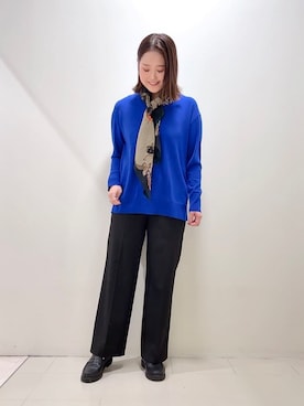 「アイテム（ピーコート、グレー系）」を使った、YUIさん（レディース・160cm）の冬コーディネート