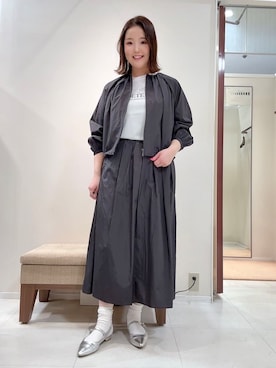 「UNTITLED（アンタイトル）のアイテム（ブルゾン）」を使った、YUIさん（レディース・160cm）の春コーディネート